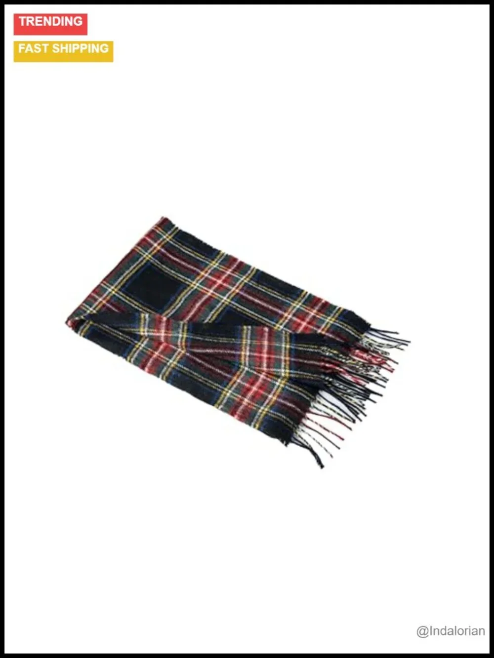 100% Lambswool Tartan Plaid Scottish Scarf - Winter Scarf for Cold Weather